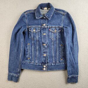 VTG Levi's Blue Jeans Denim Jacket Women's Medium Fitted 00's Y2K Grunge Trucker